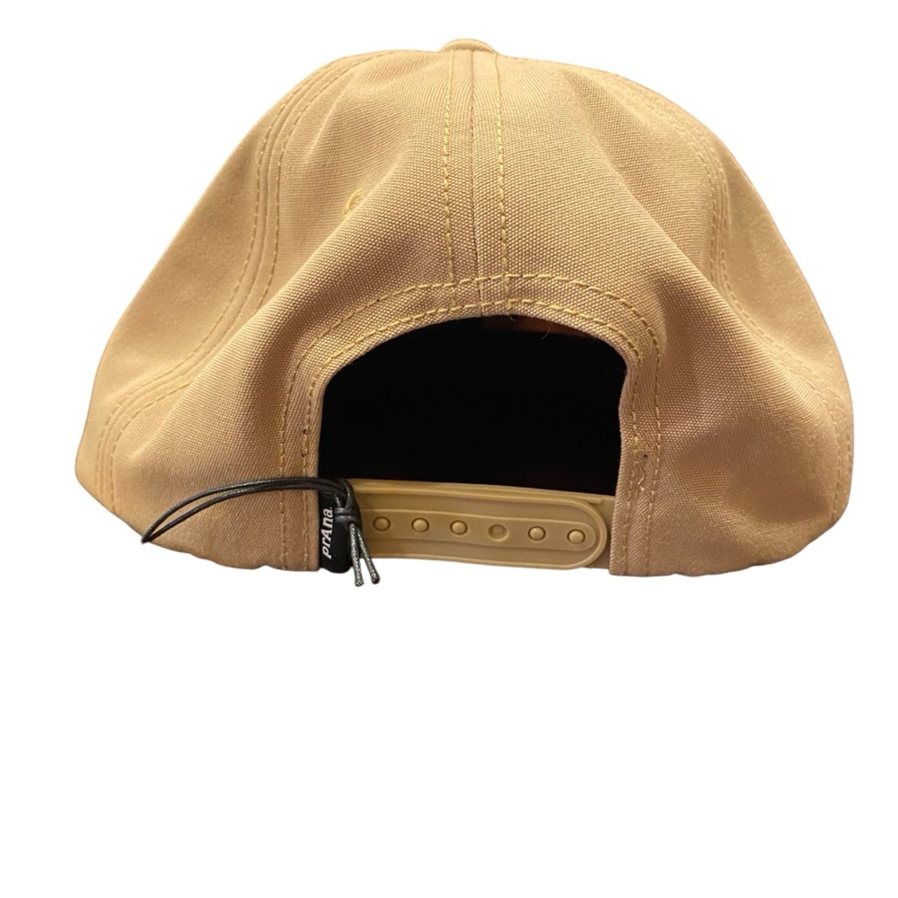 Prana Gazin Patch Hat Tan Snapback Hat with Graphic Patch - Picture 2 of 6
